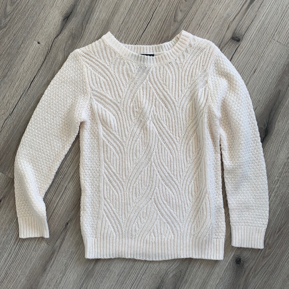 Forever 21 Cream Knit Sweater